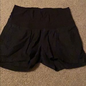 Xs black linen maternity shorts